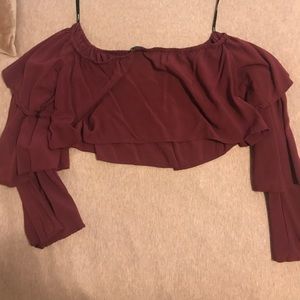 NEVER WORN Long sleeve crop top